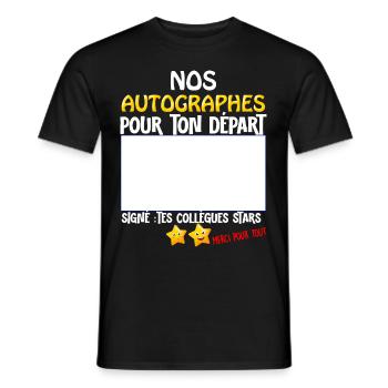 Collègue De Travail Stars On Signé Retraite Départ - T-shirt homme - noir - Devant - AI Model Male 178 light (178cm)