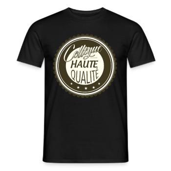 High quality co-worker male or female - Men's T-Shirt - black - Front - AI Model Male 178 light (178cm)