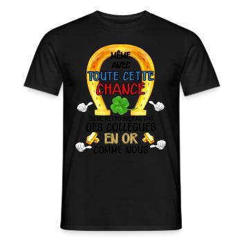 Co-worker Humor Retirement - Men's T-Shirt - black - Front - AI Model Male 178 light (178cm)