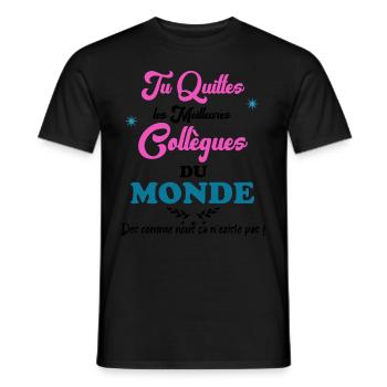 Beste Kollegin im Ruhestand der Welt - Männer T-Shirt - Schwarz - Vorne - AI Model Male 178 light (178cm)