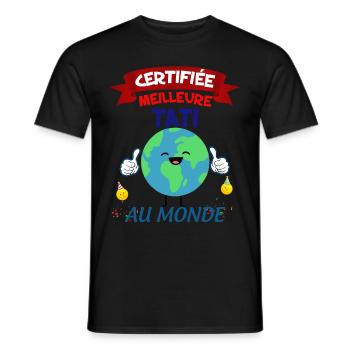 Tata certified as the best Tati in the world - Men's T-Shirt - black - Front - AI Model Male 178 light (178cm)