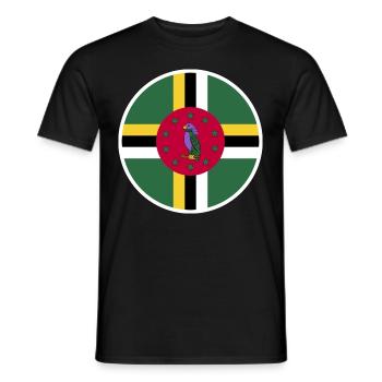Dominica Dominican Flag - Men's T-Shirt - black - Front - AI Model Male 178 light (178cm)