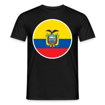Ecuador Ecuadorianische Flagge - Männer T-Shirt - Schwarz - Vorne - AI Model Male 178 light (178cm)