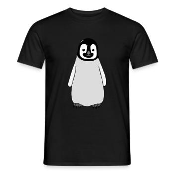 Little cute penguin - Men's T-Shirt - black - Front - AI Model Male 178 light (178cm)