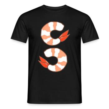 shrimp - Men's T-Shirt - black - Front - AI Model Male 178 light (178cm)