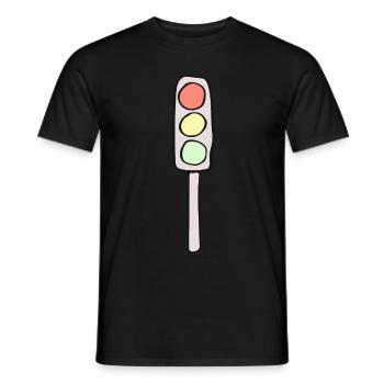 feux de circulation - T-shirt homme - noir - Devant - AI Model Male 178 light (178cm)