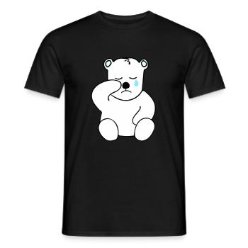 Climate Change Polar Bear Climate Protection Polar Bear - Men's T-Shirt - black - Front - AI Model Male 178 light (178cm)