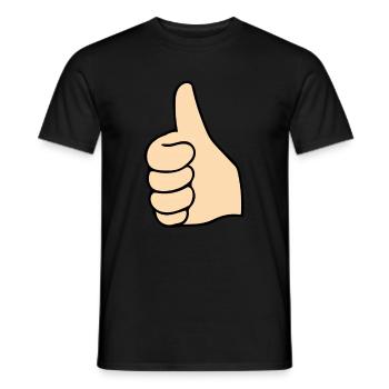Thumbs up - Men's T-Shirt - black - Front - AI Model Male 178 light (178cm)