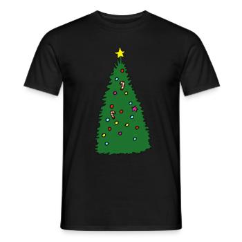 Tannenbaum - Männer T-Shirt - Schwarz - Vorne - AI Model Male 178 light (178cm)