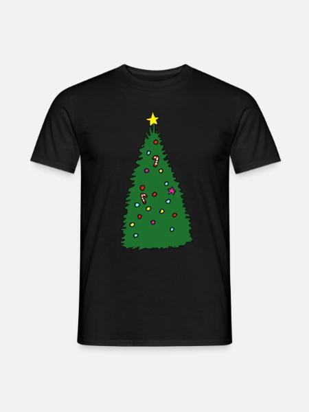 Tannenbaum - Männer T-Shirt - Schwarz