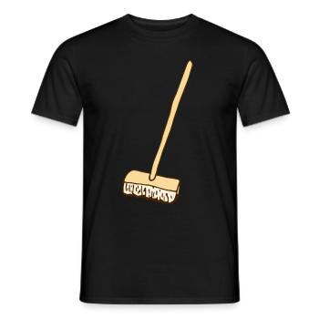broom - Men's T-Shirt - black - Front - AI Model Male 178 light (178cm)