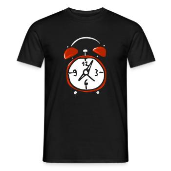 Réveil - Horloge - T-shirt homme - noir - Devant - AI Model Male 178 light (178cm)