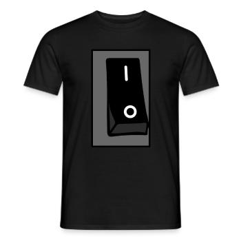 Schalter - Männer T-Shirt - Schwarz - Vorne - AI Model Male 178 light (178cm)