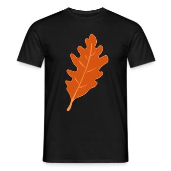 Chêne - Feuille de chêne - Automne - T-shirt homme - noir - Devant - AI Model Male 178 light (178cm)