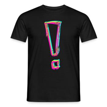 Points d’exclamation - Dessin-trait - T-shirt homme - noir - Devant - AI Model Male 178 light (178cm)