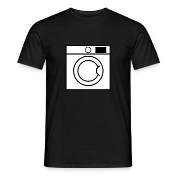 Washing machine - Men's T-Shirt - black - Front - AI Model Male 178 light (178cm)