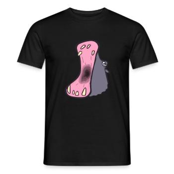 Nilpferd - Männer T-Shirt - Schwarz - Vorne - AI Model Male 178 light (178cm)