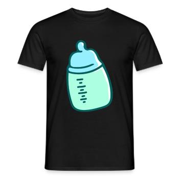 biberon - T-shirt homme - noir - Devant - AI Model Male 178 light (178cm)