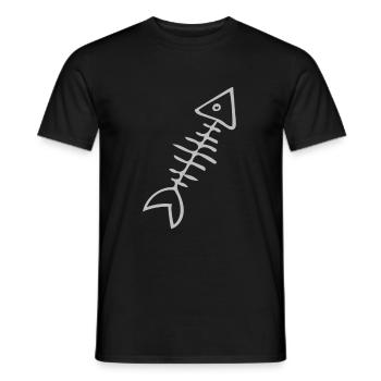 Fisch - Männer T-Shirt - Schwarz - Vorne - AI Model Male 178 light (178cm)
