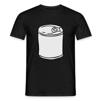 Dose - Männer T-Shirt - Schwarz - Vorne - AI Model Male 178 light (178cm)