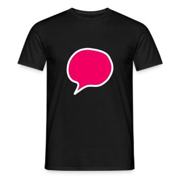 speech bubble - Men's T-Shirt - black - Front - AI Model Male 178 light (178cm)