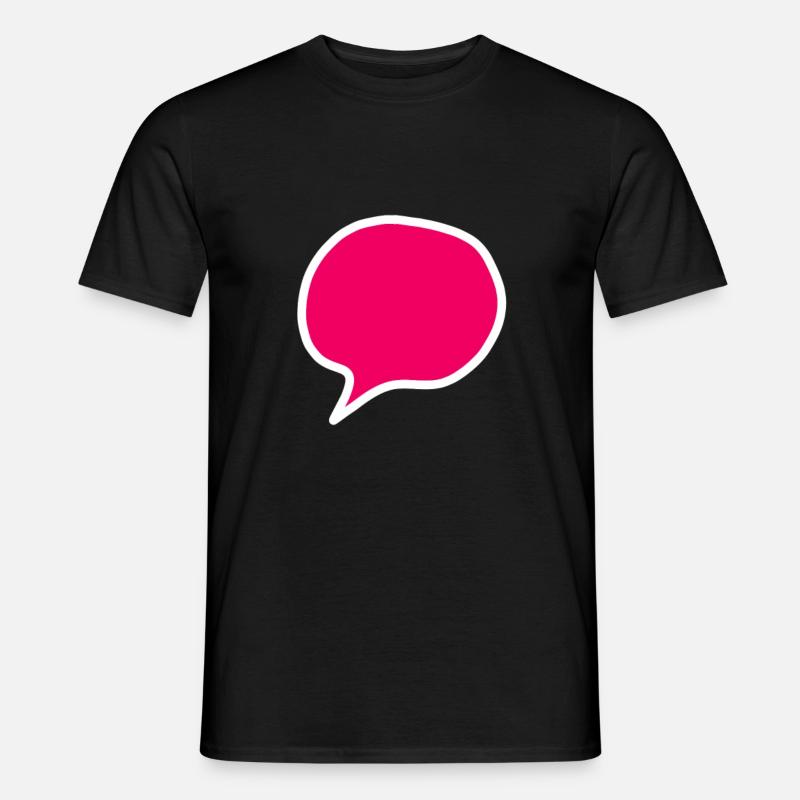 Sprechblase - Männer T-Shirt - Schwarz