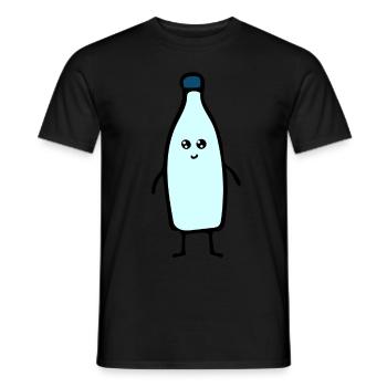 Flasche - Männer T-Shirt - Schwarz - Vorne - AI Model Male 178 light (178cm)