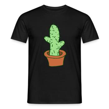 Kaktus - Männer T-Shirt - Schwarz - Vorne - AI Model Male 178 light (178cm)
