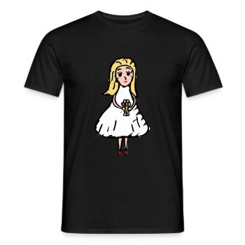 Zeichnung - Braut - Männer T-Shirt - Schwarz - Vorne - AI Model Male 178 light (178cm)