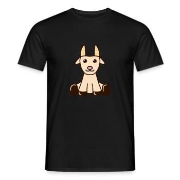 Ziege - Männer T-Shirt - Schwarz - Vorne - AI Model Male 178 light (178cm)