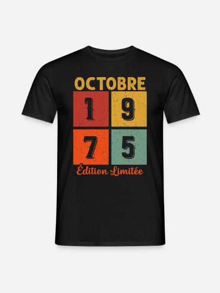 Octobre 1975 Édition limitée - T-shirt homme - noir