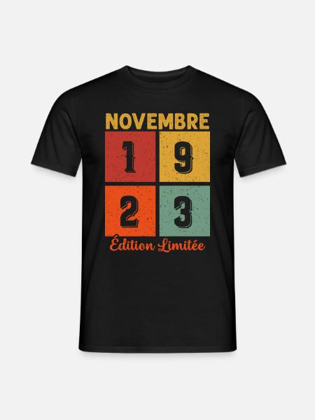 Novembre 1923 Édition limitée - T-shirt homme - noir