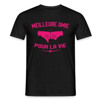 Meilleure Amie Pour La Vie Cadeau Anniversaire - T-shirt homme - noir - Devant - AI Model Male 178 light (178cm)