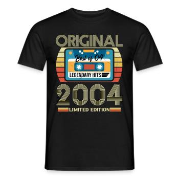 Vintage Geburtstagsgeschenk 2004 Limited Edition - Männer T-Shirt - Schwarz - Vorne - AI Model Male 178 light (178cm)