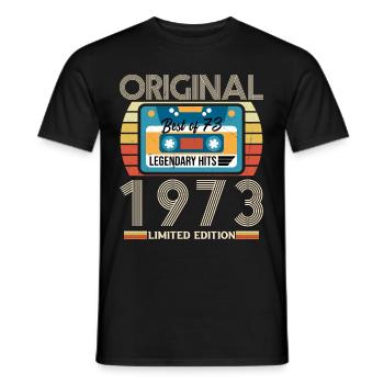 Vintage Geburtstagsgeschenk 1973 Limited Edition - Männer T-Shirt - Schwarz - Vorne - AI Model Male 178 light (178cm)