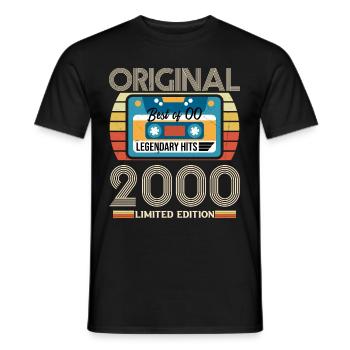 Vintage 2000 Original Geburtstagsgeschenk - Männer T-Shirt - Schwarz - Vorne - AI Model Male 178 light (178cm)