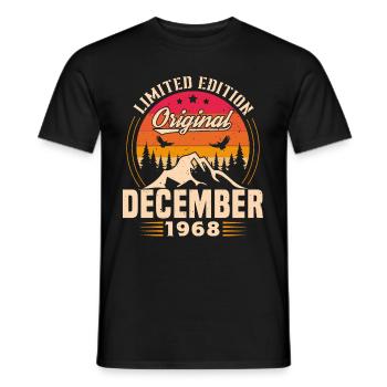 Cadeau D'anniversaire Nées En Décembre 1968 - T-shirt homme - noir - Devant - AI Model Male 178 light (178cm)