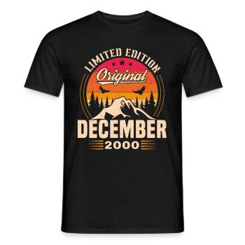 Cadeau D'anniversaire Nées En Décembre 2000 - T-shirt homme - noir - Devant - AI Model Male 178 light (178cm)