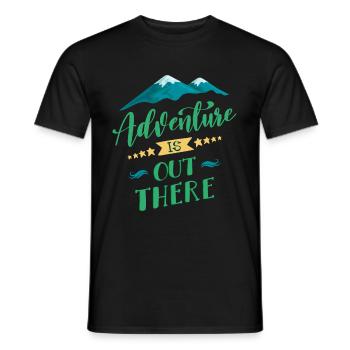 L'aventure est là, dehors - T-shirt homme - noir - Devant - AI Model Male 178 light (178cm)