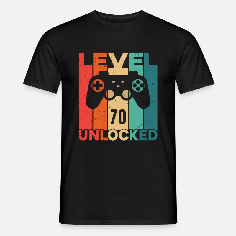 Level 70 freigeschaltet - Männer T-Shirt - Schwarz