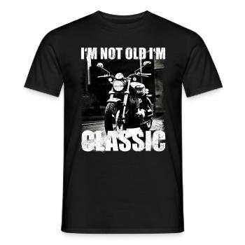 Motorrad i m not old I m classic - Männer T-Shirt - Schwarz - Vorne - AI Model Male 178 light (178cm)
