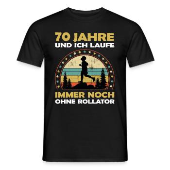 Joggen Läufer Fitness 70 Jahre alt zum Geburtstag - Männer T-Shirt - Schwarz - Vorne - AI Model Male 178 light (178cm)