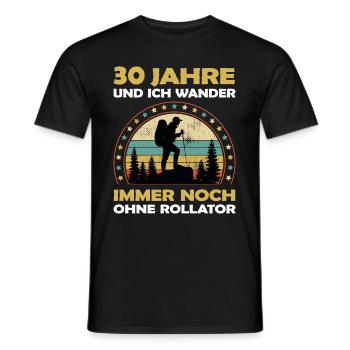 Lustiges 30 Jahre alt Geburtstag Berge & Wander - Männer T-Shirt - Schwarz - Vorne - AI Model Male 178 light (178cm)