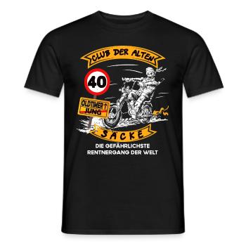 Geburtstag Alten Säcke lustiges Biker & Motorrad - Männer T-Shirt - Schwarz - Vorne - AI Model Male 178 light (178cm)