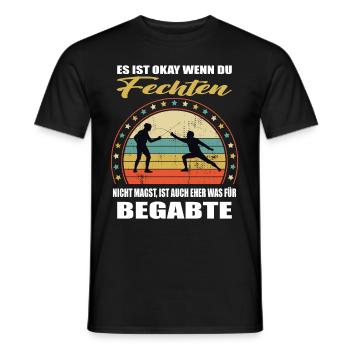 Lustiger Spruch für den Fechter Fechten - Männer T-Shirt - Schwarz - Vorne - AI Model Male 178 light (178cm)
