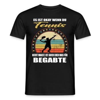 Spruch für den Tennisspieler Mann & Frau Tennis - Männer T-Shirt - Schwarz - Vorne - AI Model Male 178 light (178cm)