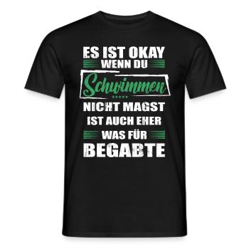 Spruch schwimmen Mann & Frau & Kinder - Männer T-Shirt - Schwarz - Vorne - AI Model Male 178 light (178cm)