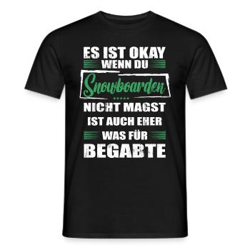 Spruch snowboarden Mann & Frau & Kinder - Männer T-Shirt - Schwarz - Vorne - AI Model Male 178 light (178cm)