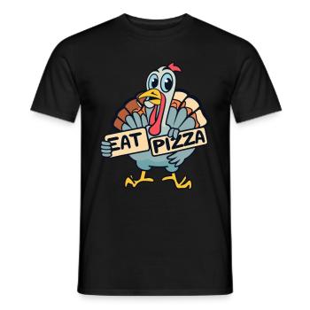 Thanksgiving Outfit - Funny autumn Happy Turkey - Men's T-Shirt - black - Front - AI Model Male 178 light (178cm)