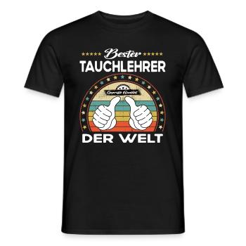 Bester tauchlehrer der Welt - Männer T-Shirt - Schwarz - Vorne - AI Model Male 178 light (178cm)